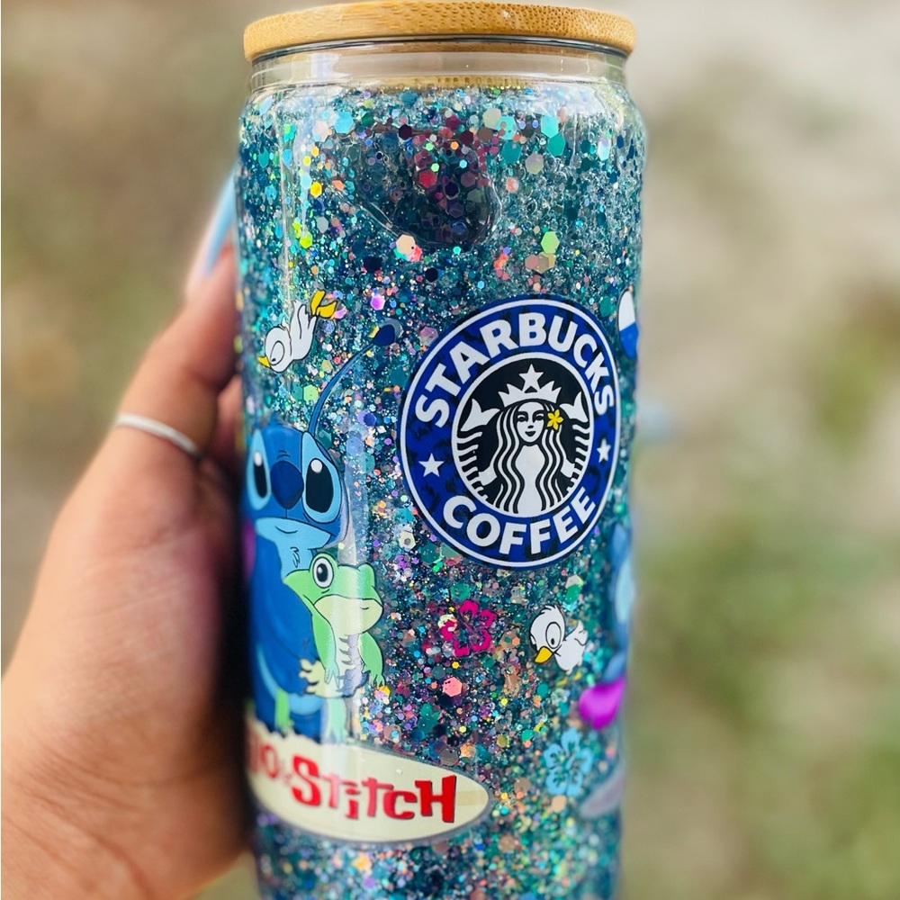 Starbucks Blue Glitter Tumbler